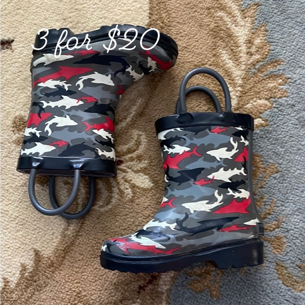 Northside sharks baby rain boots 5 3itemsfor$20